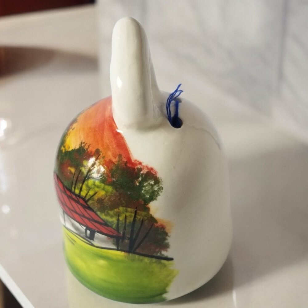 Guatemala’s Colorful Ceramic Bell, Hand-Painted Folk Art Decorative Souvenir - Picture 4 of 15